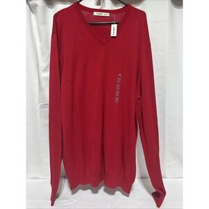 Old Navy Red Mens V Neck Sweater Size XXL NWT Cotton‎